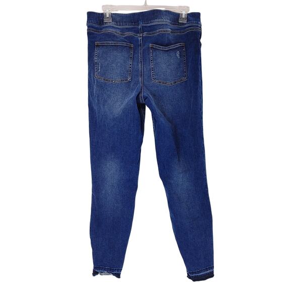 Spanx Distressed Denim Leggings Skinny Jeans Jeggings Medium Wash Blue Womens XL - Picture 4 of 8